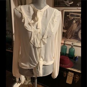 Abercrombie and Fitch voile shirt with tie.